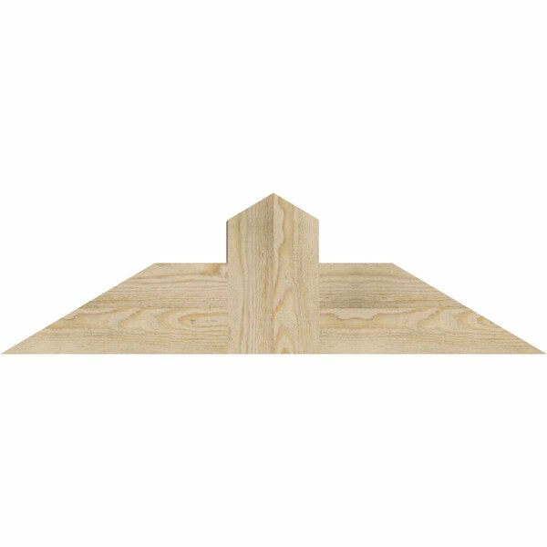 Ekena Millwork Portland Rough Sawn Timber Gable Bracket, Douglas Fir, 36"W x 10"H x 6"D x 6"F, 7/12 Pitch GBW036X10X0606POR00RDF - main